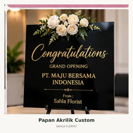 Papan Bunga Akrilik Toba Samosir